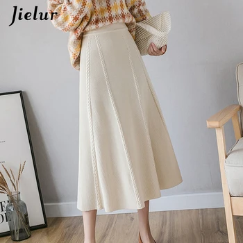 Jielur Knitted Skirts Womens Autumn Winter 2020 Slim New Chic Saia Faldas Solid Color Women Skirt High Waist Black A-line Skirts 
Jielur Knitted Skirts Womens Autumn Winter 2020 Slim New Chic Saia Faldas Solid Color Women Skirt High Waist Black A-line Skirts