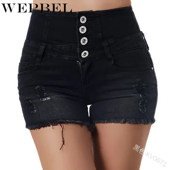 WEPBEL Women Denim Shorts Casual Denim Shorts Spring New Solid High Waist Ripped Hole Button Raw Hem Sexy Ladies
WEPBEL Women Denim Shorts Casual Denim Shorts Spring New Solid High Waist Ripped Hole Button Raw Hem Sexy Ladies