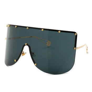 Brand Designers Broad Frame Sunglasses Multicolor Gradient Lens Fashion Sun Glasses One-piece Lens Goggles Golden Thin Frame
Brand Designers Broad Frame Sunglasses Multicolor Gradient Lens Fashion Sun Glasses One-piece Lens Goggles Golden Thin Frame