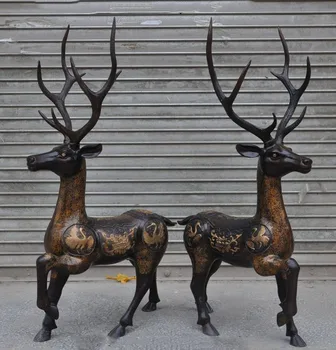 christmas 50"Chinese fengshui Bronze Longevity Crane auspicious Sika Deer Statue Pair halloween 
christmas 50"Chinese fengshui Bronze Longevity Crane auspicious Sika Deer Statue Pair halloween