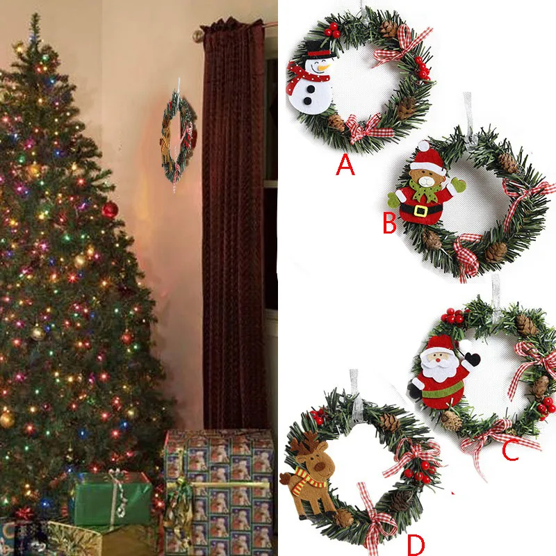 Merry Christmas Wreath Decor For Xmas Party Door Wall Hanging Garland Ornament 
Merry Christmas Wreath Decor For Xmas Party Door Wall Hanging Garland Ornament