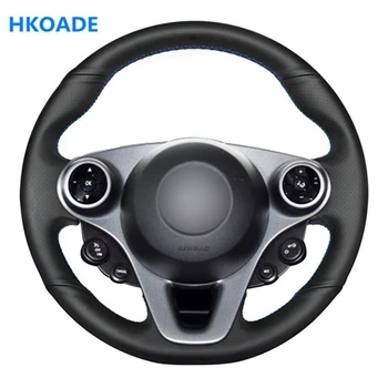 DIY Black Anti-slip sweat Soft Genuine Leather Hand-sewing Car Steering Wheel Cover for Smart New Fortwo Forfour 2015-2017
DIY Black Anti-slip sweat Soft Genuine Leather Hand-sewing Car Steering Wheel Cover for Smart New Fortwo Forfour 2015-2017
