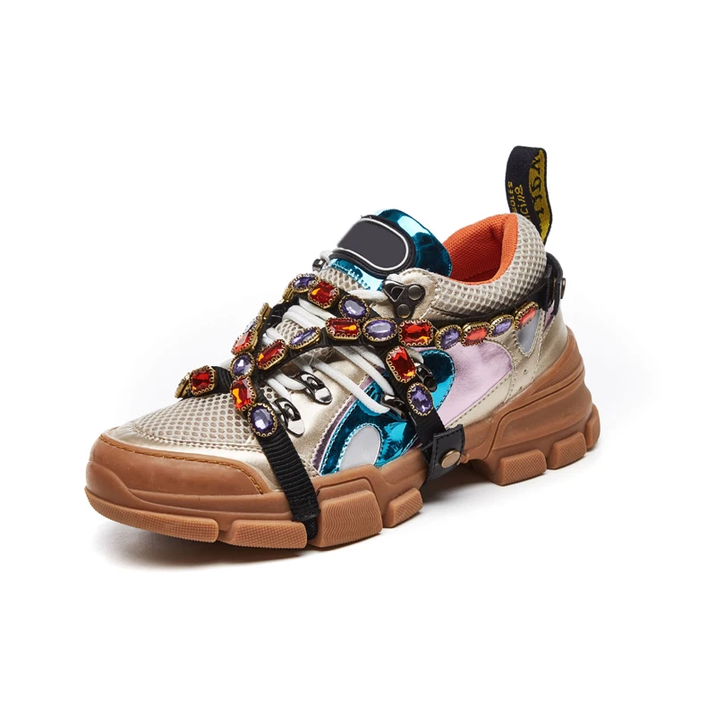 Fashion brand luxury style Women's vulcanized shoes genuine leather String Bead mesh inside Natural rubber sole
Fashion brand luxury style Women's vulcanized shoes genuine leather String Bead mesh inside Natural rubber sole