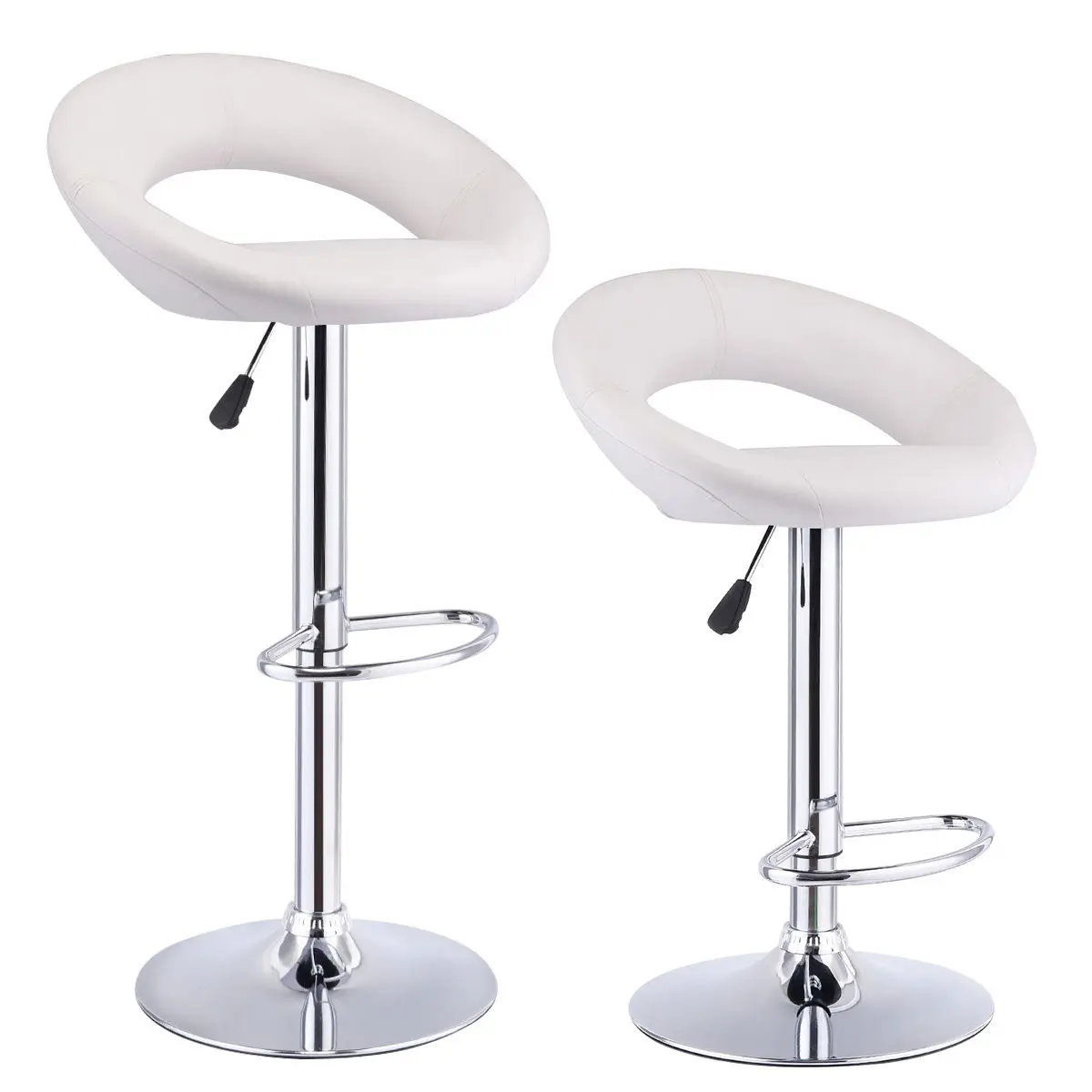 Costway Set of 2 Bar Stools Adjustable PU Leather Barstools Swivel Pub Chairs White
Costway Set of 2 Bar Stools Adjustable PU Leather Barstools Swivel Pub Chairs White