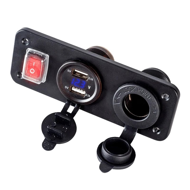 Dual USB Car Charger Socket 12V 4.2A Power Outlet Voltmeter Cigarette Socket Lighted Multifunction Panel Boat Marine Truck
Dual USB Car Charger Socket 12V 4.2A Power Outlet Voltmeter Cigarette Socket Lighted Multifunction Panel Boat Marine Truck