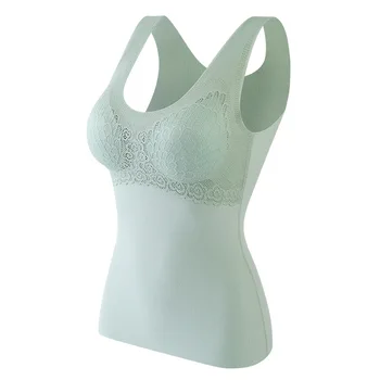 Lace Underwear Women Tank Crop Top Beauty Back Female Sexy Lingerie Gathered Plus Size Seamless Padded Vest Warm Breathable Cami
Lace Underwear Women Tank Crop Top Beauty Back Female Sexy Lingerie Gathered Plus Size Seamless Padded Vest Warm Breathable Cami