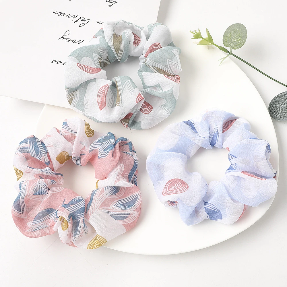 Rubber Hair Ties Summer Chiffon Scrunchies Elastic Hair Bands Floral Ponytail Holder Freshing Scrunchie Women Hair Accessories 
Rubber Hair Ties Summer Chiffon Scrunchies Elastic Hair Bands Floral Ponytail Holder Freshing Scrunchie Women Hair Accessories