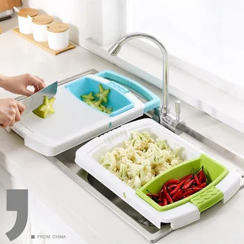 3 in 1 Multifunction Cutting Board Retractable Sink Drain Basket Filter Chopping Block Meat Vegetable Fruit Chopping Board
3 in 1 Multifunction Cutting Board Retractable Sink Drain Basket Filter Chopping Block Meat Vegetable Fruit Chopping Board