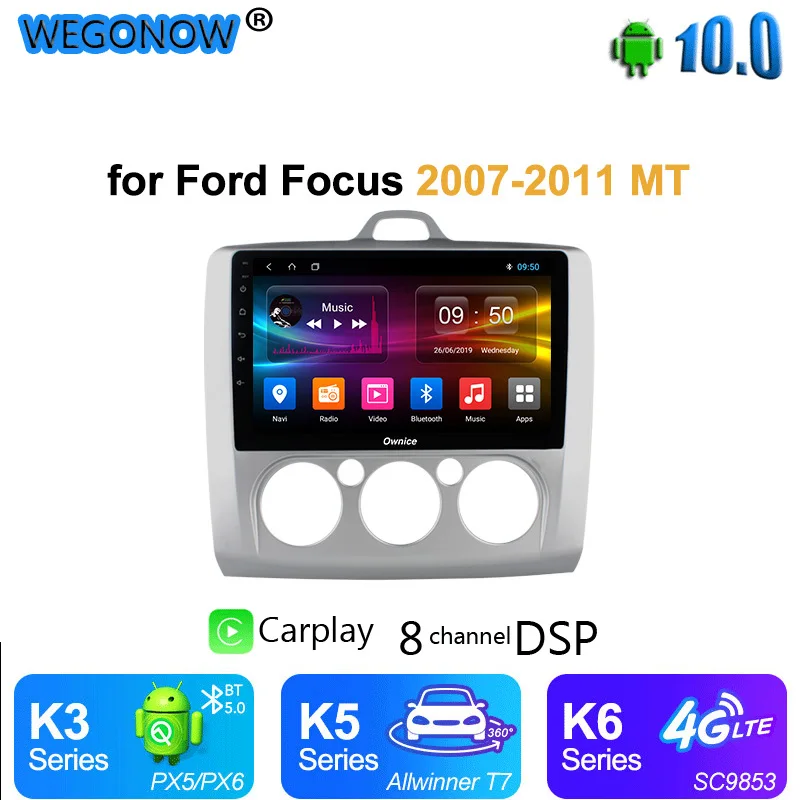 Ownice 8 Core Android 10 carplay Car 2Din Radio DVD player DVR OBD 360 Panorama DSP 4G SPDIF GPS Navi 9" for FOCUS 2007-2011 MT |