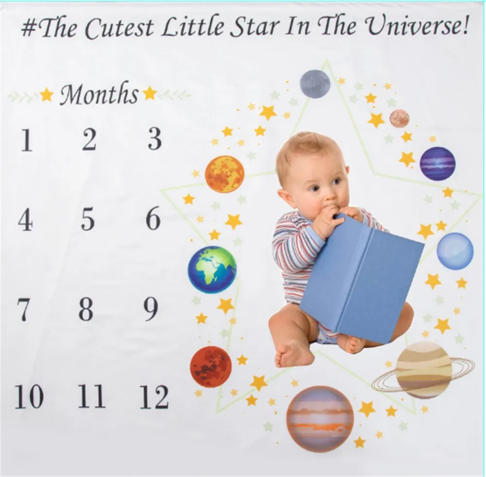 Newborn Baby Monthly Growth Milestone Blanket Photography Props Background Cloth Commemorate Rug 1-12 Months Sailing Planet
Newborn Baby Monthly Growth Milestone Blanket Photography Props Background Cloth Commemorate Rug 1-12 Months Sailing Planet