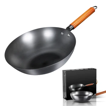 1 pc wok,Non-stick Handmade cast Iron wok Frying pan Wooden handle Cooking pots,kitchen Cookware
1 pc wok,Non-stick Handmade cast Iron wok Frying pan Wooden handle Cooking pots,kitchen Cookware