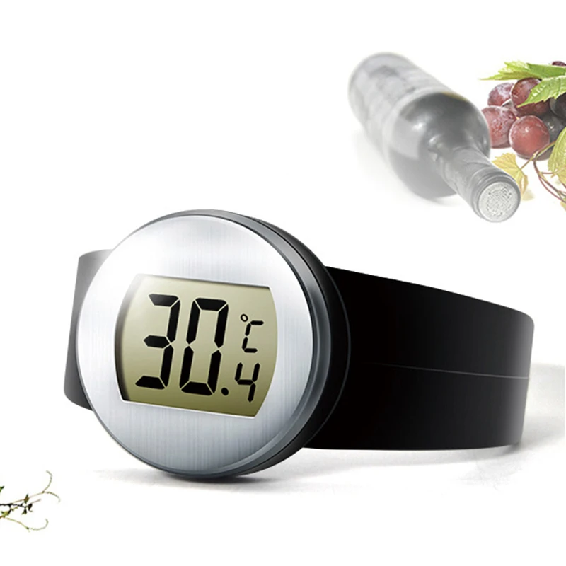 Digital Read Thermometer Champagne and Wine Bottle Snap with LED Display for Wine Enthusiast
Digital Read Thermometer Champagne and Wine Bottle Snap with LED Display for Wine Enthusiast