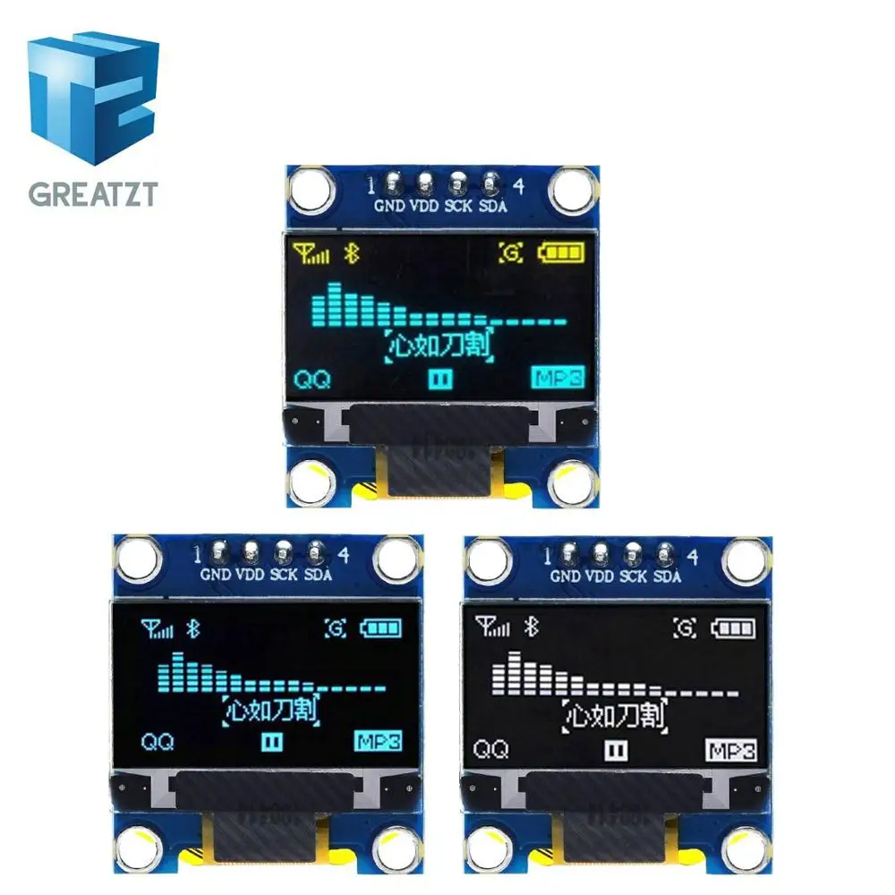 0.96/" I2C IIC Serial 128X64 128*64 Blue OLED LED LCD Display Module Fr Arduino /&