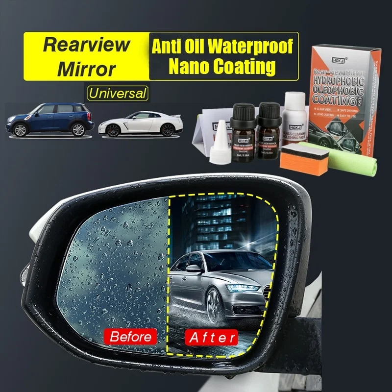 HGKJ Rear-view Mirror Rainproof Hydrophobic Oleophobic Coating Kit Nano Glass Coating Kit
HGKJ Rear-view Mirror Rainproof Hydrophobic Oleophobic Coating Kit Nano Glass Coating Kit