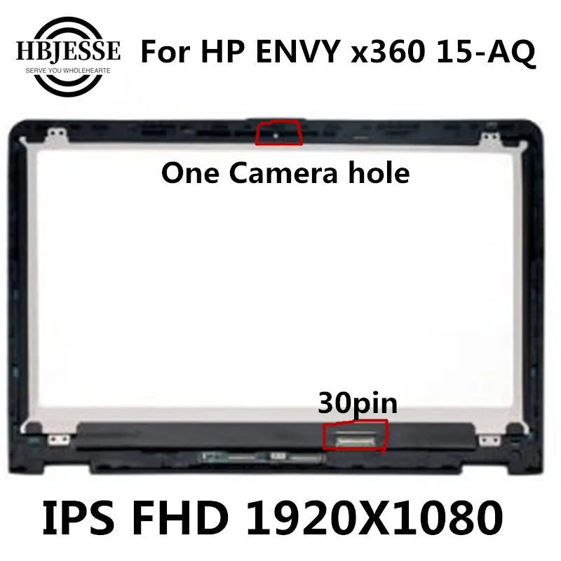 

For HP ENVY x360 15-AQ 15.6"IPS FHD LCD LED Touch Screen Assembly+Bezel 1920*1080 OR UHD 3840X2160 digitizer panel with frame