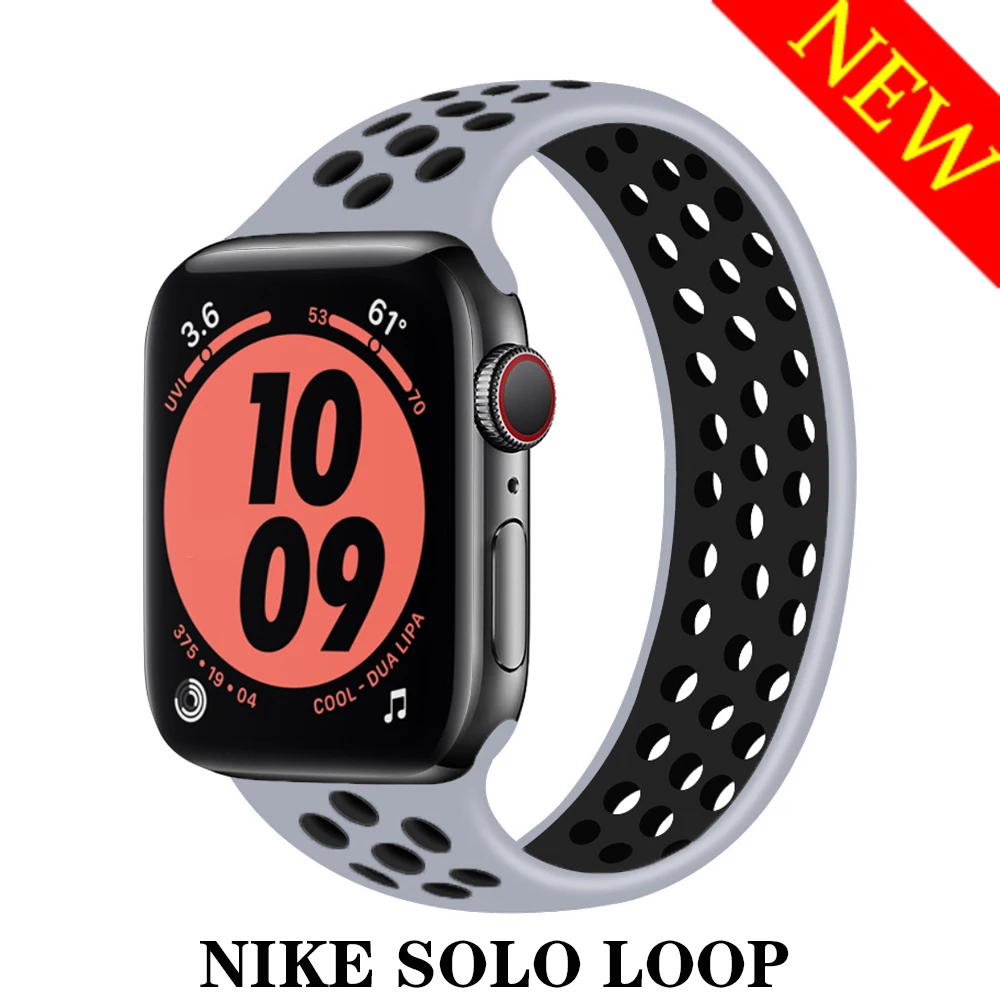 

Solo Loop strap for Apple Watch Band 44mm 40mm 38mm 42mm Elastic Silicone bracelet accessories iWatch Series 5 3 SE 6 4 2 42 mm