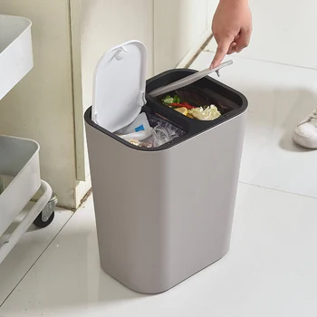 Dry and Wet Classified Trash Can Household Indoor Living Room Push-Type Double Cover Trash Basket TUE88
Dry and Wet Classified Trash Can Household Indoor Living Room Push-Type Double Cover Trash Basket TUE88