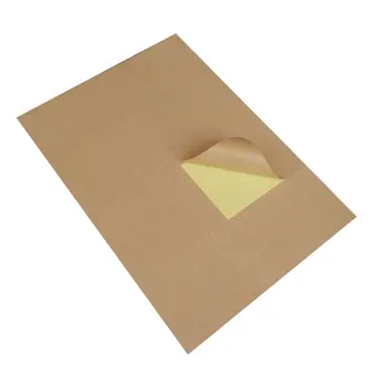 Brown Self-Adhesive Kraft Paper Sticker In A4 Sheet Print 10.5*7.425cm 200Pcs/ Lot Copy Label Event For Laser Inkjet Printer 
Brown Self-Adhesive Kraft Paper Sticker In A4 Sheet Print 10.5*7.425cm 200Pcs/ Lot Copy Label Event For Laser Inkjet Printer