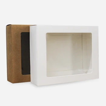50pcs Kraft Window Package Gift Boxes Display Box Packaging Storage Party Carton With Lid PVC Clear Window Wedding Favou Gift
50pcs Kraft Window Package Gift Boxes Display Box Packaging Storage Party Carton With Lid PVC Clear Window Wedding Favou Gift