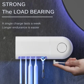 Solar Energy UV Toothbrush Disinfectant Cleaning Agent Storage Bathroom No Need To Charge Toothpaste Dispenser Holder Sanitizer
Solar Energy UV Toothbrush Disinfectant Cleaning Agent Storage Bathroom No Need To Charge Toothpaste Dispenser Holder Sanitizer
