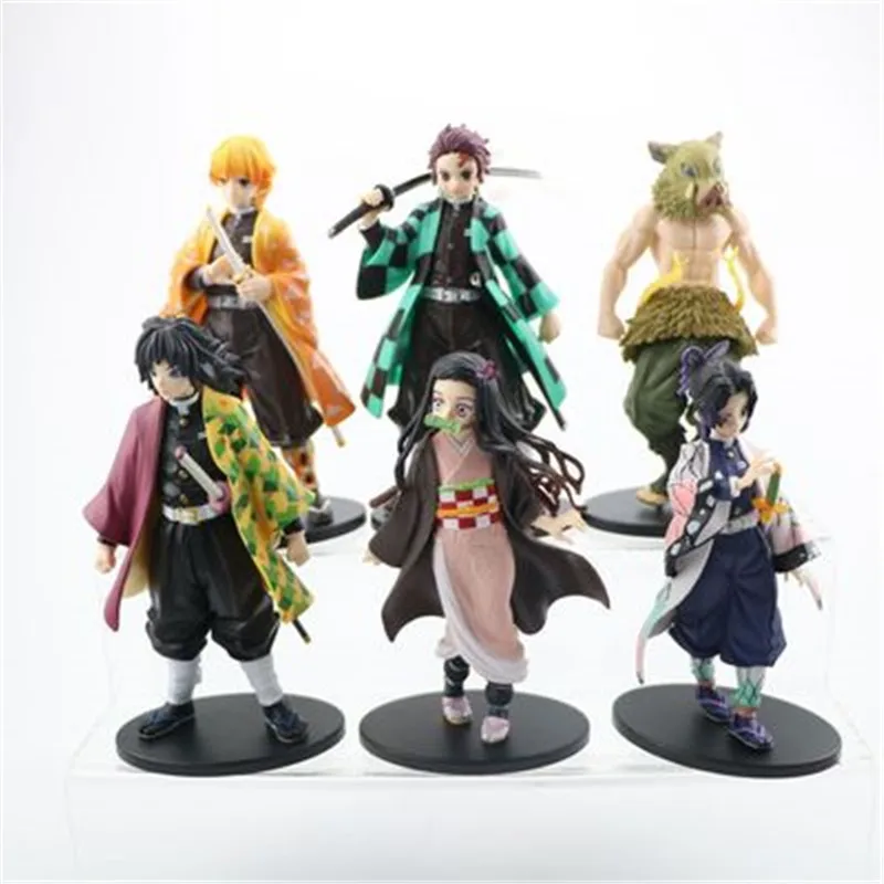 

Anime Demon Slayer Figure Kamado Tanjirou Nezuko Action Figures PVC Model Toys Zenitsu Figurine Inosuke Kimetsu No Yaiba Figura