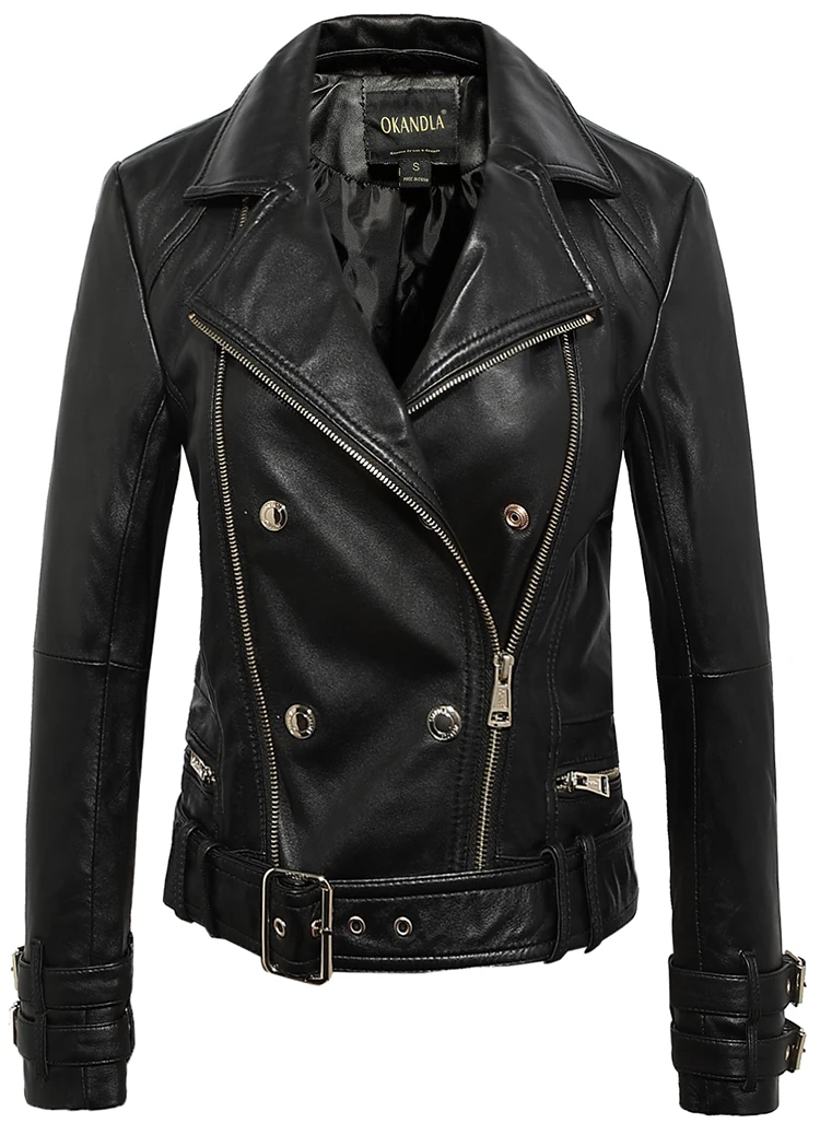 Фото Free shipping wholesales.fashion slim Genuine leather coat.women Street plus size sheepskin jacket Brand quality clothes | Женская