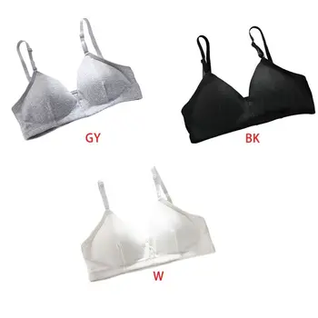 Women Young Girls Simple Cotton Underwear Bra Solid Color Triangle Cup Bralette
Women Young Girls Simple Cotton Underwear Bra Solid Color Triangle Cup Bralette
