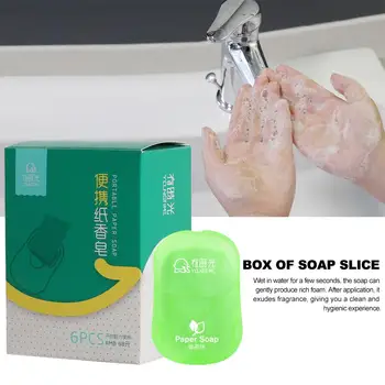 6pcs Outdoor Travel Soap Paper Washing Hand Bath Clean Scented Slice Sheets Disposable Box Soap Portable Mini Soap Paper 40p
6pcs Outdoor Travel Soap Paper Washing Hand Bath Clean Scented Slice Sheets Disposable Box Soap Portable Mini Soap Paper 40p