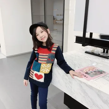 Sweater for Girls 2020 Autumn and Winter New Products Girls Jacquard Sweater Crew Neck Pullover
Sweater for Girls 2020 Autumn and Winter New Products Girls Jacquard Sweater Crew Neck Pullover