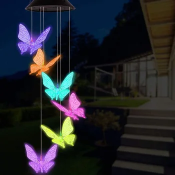 LED Solar Powered Butterfly Wind Chimes Light Home Garden Solar Round Ball Star Moon Turn Light Hanging Lamp Home Decoration
LED Solar Powered Butterfly Wind Chimes Light Home Garden Solar Round Ball Star Moon Turn Light Hanging Lamp Home Decoration