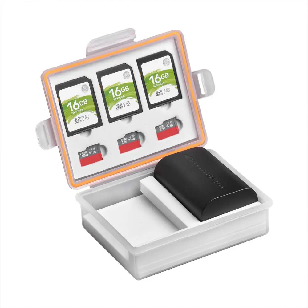 1PC Camera Battery Storage Box SD TF Memory Card Case for Nikon EN-EL15 EN-EL3E LP-E6 BP-511 Sony NP-Z100 NP-FM50 Batteries
1PC Camera Battery Storage Box SD TF Memory Card Case for Nikon EN-EL15 EN-EL3E LP-E6 BP-511 Sony NP-Z100 NP-FM50 Batteries