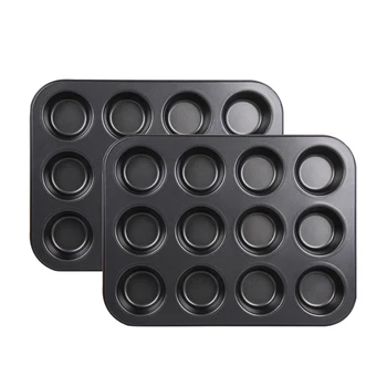 12 cups Carbon Steel Baking Mould Non-stick Cake Mould Mini Cake Mould/Continuous Mould Maffin Non-stick Coating Baking Tray
12 cups Carbon Steel Baking Mould Non-stick Cake Mould Mini Cake Mould/Continuous Mould Maffin Non-stick Coating Baking Tray