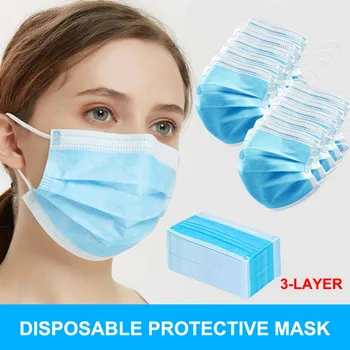 100PCs 3 Layers Disposable Face Mask Protective Anti-dust Anti-pollution Masks Personal Disposable Protective Masks
100PCs 3 Layers Disposable Face Mask Protective Anti-dust Anti-pollution Masks Personal Disposable Protective Masks