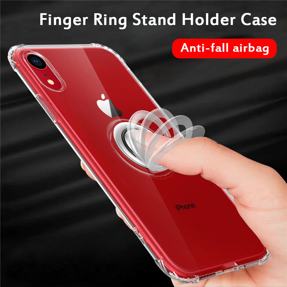 Shockproof Transparent Case for iPhone 11 2019 on iPhone 11 Pro Max Elastic Ring Holder Soft TPU Case Cover for iPhone XR XS Max
Shockproof Transparent Case for iPhone 11 2019 on iPhone 11 Pro Max Elastic Ring Holder Soft TPU Case Cover for iPhone XR XS Max