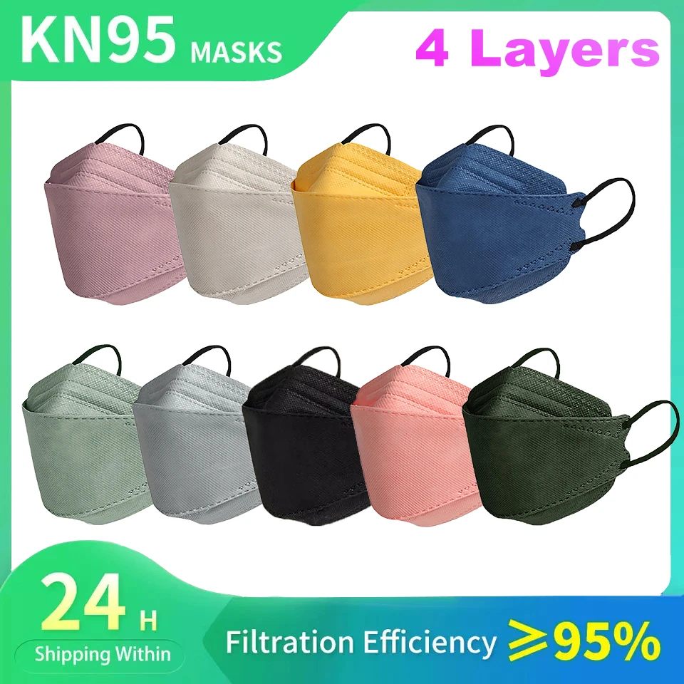 Маска Morandi Color FFP2 4-слойная защитная маска для лица респираторные маски FFP2Mask