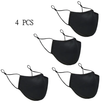 4PC Black Cotton Mask Can Insert Filter Protect Face Mouth Mask PM2.5 Dust Mask Without Valve Washable Mouth Mask for Men Women
4PC Black Cotton Mask Can Insert Filter Protect Face Mouth Mask PM2.5 Dust Mask Without Valve Washable Mouth Mask for Men Women
