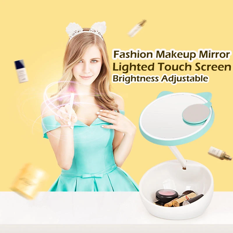 LED Light Makeup Mirror Lighted Touch Screen Portable Brightness Adjustable Beauty Cosmetic Mirror Multi-function Storage Makeup
LED Light Makeup Mirror Lighted Touch Screen Portable Brightness Adjustable Beauty Cosmetic Mirror Multi-function Storage Makeup
