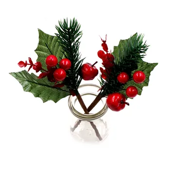 Christmas Decoration Artificial Pine Branch Red Pearl Stamen Berries for Fake Flower Home Party Wedding Decor Flower Arrangement
Christmas Decoration Artificial Pine Branch Red Pearl Stamen Berries for Fake Flower Home Party Wedding Decor Flower Arrangement