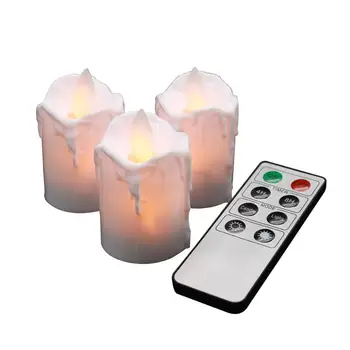 Pack of 3 Remote Control Flameless LED Candle Set Swing Flickering Electric Candle Drop Tear Home Wedding Party Christmas Decor
Pack of 3 Remote Control Flameless LED Candle Set Swing Flickering Electric Candle Drop Tear Home Wedding Party Christmas Decor