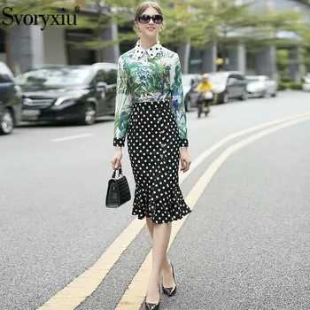 Svoryxiu 2020 New Runway Spring Summer Mermaid Dress Women's Long Sleeve Polka Dot Print Elegant Party Midi Dresses Vestdios
Svoryxiu 2020 New Runway Spring Summer Mermaid Dress Women's Long Sleeve Polka Dot Print Elegant Party Midi Dresses Vestdios