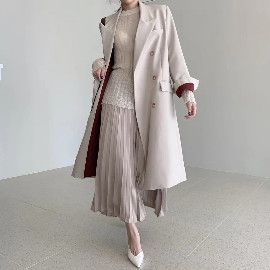 H21095f219d0c40b2a8107c3a1d00c258d Long Spring Blazer For Office Lady H21095f219d0c40b2a8107c3a1d00c258d