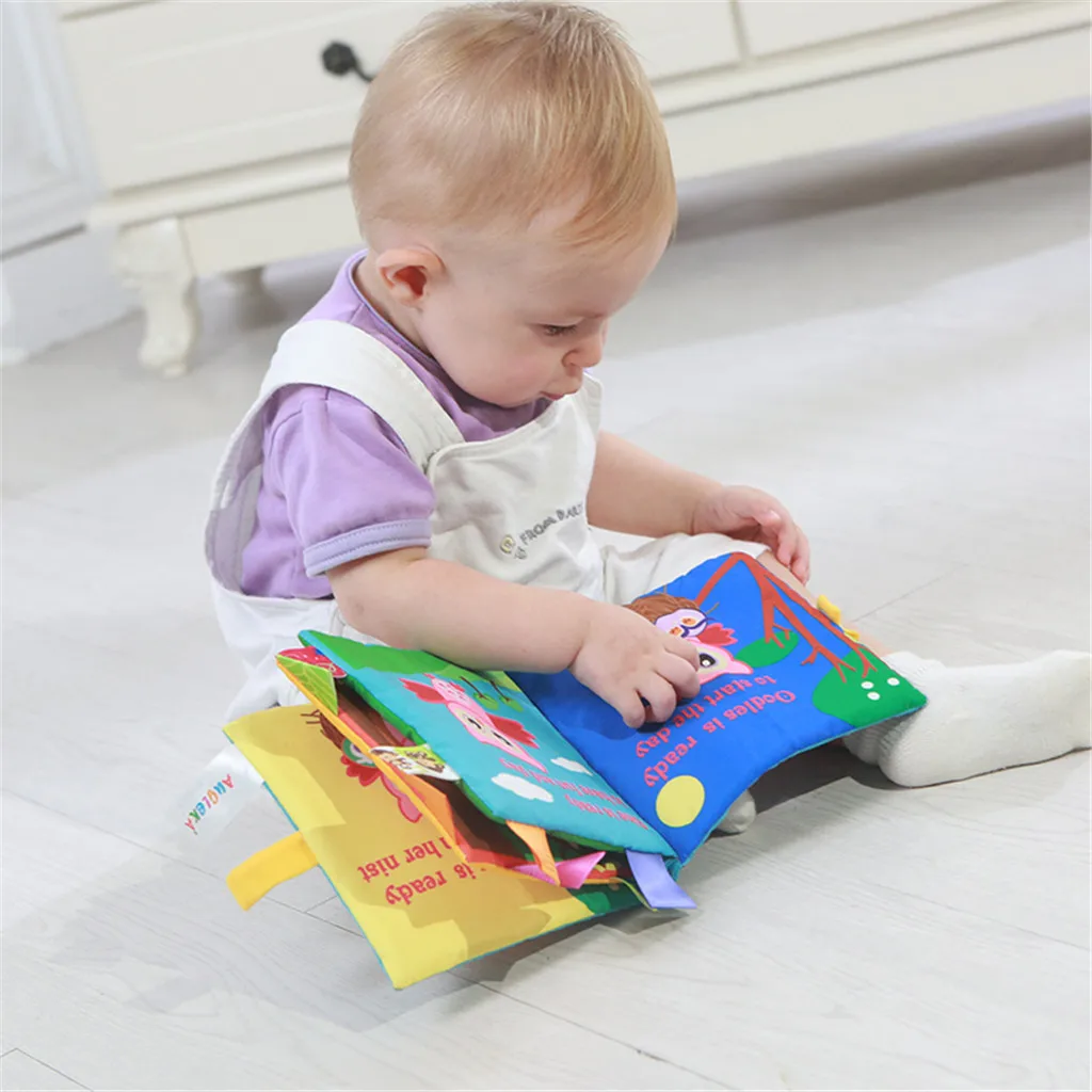 Baby Kids Intelligence Development Animal Cloth Book Educational Cognize Toys Toddler learning tools Interaction Toys #B