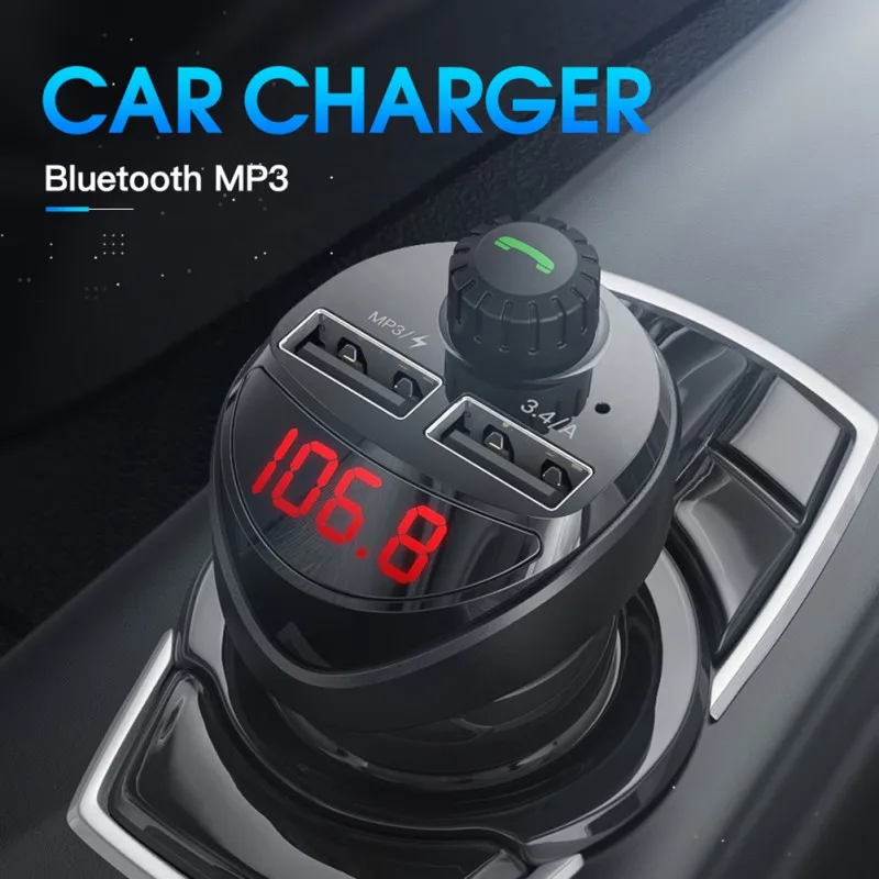Car Charger FM Transmitter Bluetooth Car Audio MP3 Player TF Card Car Kit 3.4A Dual USB Car Phone Fast Charger For Xiaomi Hot
Car Charger FM Transmitter Bluetooth Car Audio MP3 Player TF Card Car Kit 3.4A Dual USB Car Phone Fast Charger For Xiaomi Hot