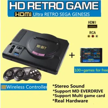 16BIT HDMI Video Game Console SEGA Genesis 126in1 free games High definition with 2.4G wireless controller Real Hardware stereo
16BIT HDMI Video Game Console SEGA Genesis 126in1 free games High definition with 2.4G wireless controller Real Hardware stereo