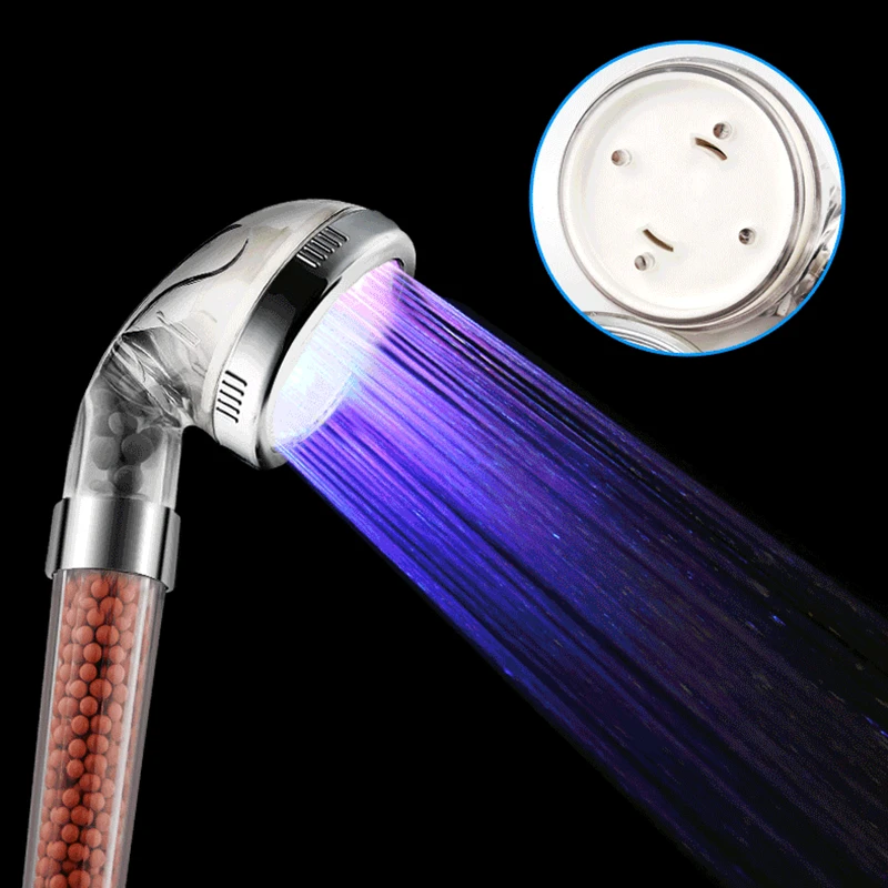 3/7 Color Changing LED Spa Shower Head Creative Home Temperature Control Bathroom High Pressure Water Saving Hand Shower head 
3/7 Color Changing LED Spa Shower Head Creative Home Temperature Control Bathroom High Pressure Water Saving Hand Shower head