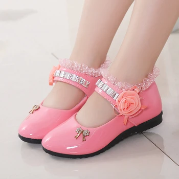 Girls' Fashionable Leather Shoes Children's Princess Single Flat Dance Shoes Girls' 2020 Spring Autumn Lace Lace Shoes
Girls' Fashionable Leather Shoes Children's Princess Single Flat Dance Shoes Girls' 2020 Spring Autumn Lace Lace Shoes