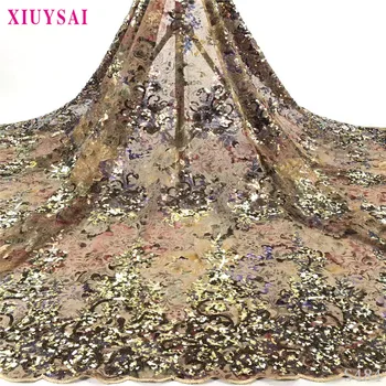 2020 Latest African Lace High Quality African French net Tulle Lace Fabric with Sequins embroidery For African Wedding S484
2020 Latest African Lace High Quality African French net Tulle Lace Fabric with Sequins embroidery For African Wedding S484