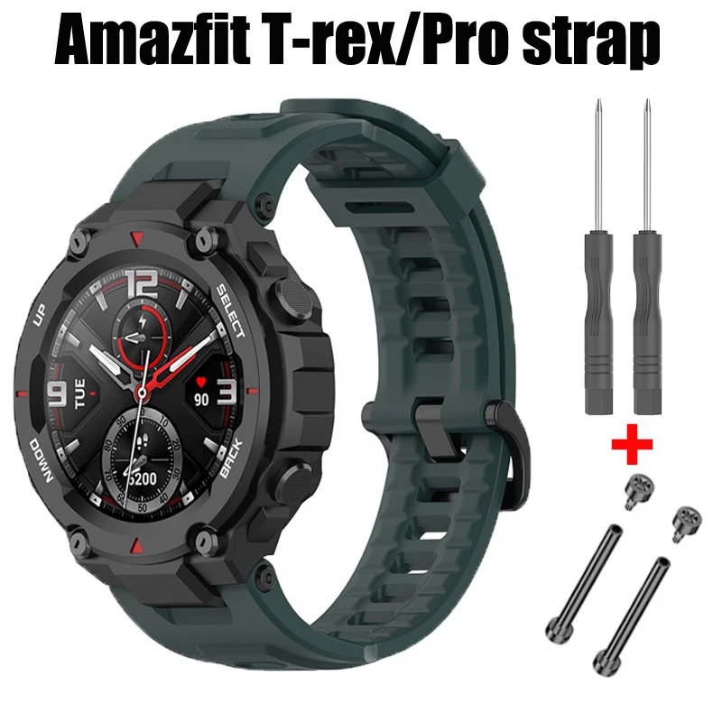 Hot Silicone Band For Huami Amazfit T-rex T Rex pro Strap smart watch bands Connector screw rod adapter pin
Hot Silicone Band For Huami Amazfit T-rex T Rex pro Strap smart watch bands Connector screw rod adapter pin