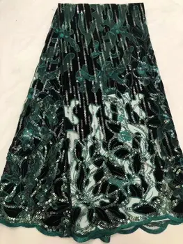 GREEN Color Velvet Lace Fabric for Dresses Latest Nigerian French Tulle Lace with Sequin High Quality African Sequin Lace Fabric
GREEN Color Velvet Lace Fabric for Dresses Latest Nigerian French Tulle Lace with Sequin High Quality African Sequin Lace Fabric