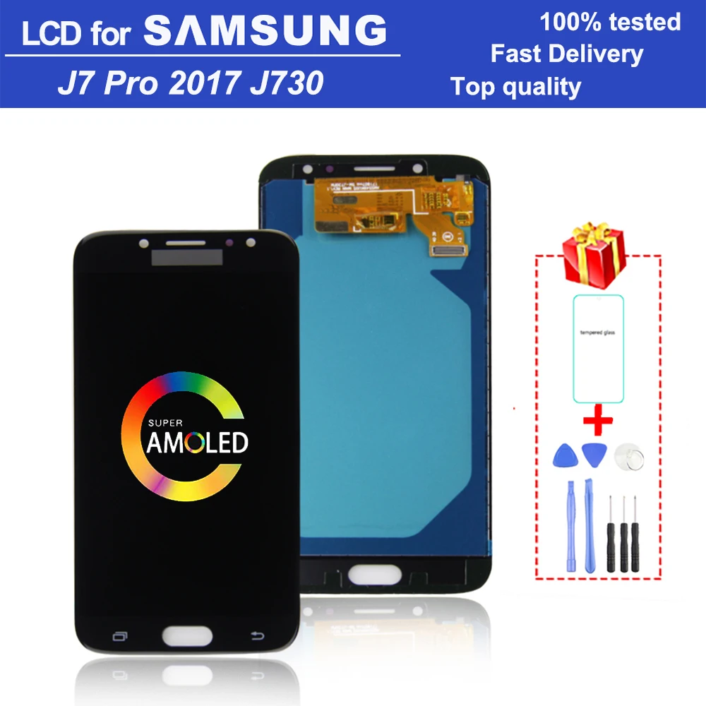 5.5" Super AMOLED J7 Pro LCD monitor for Samsung Galaxy J7 2017 J730F LCD display touch screen Replacement digitizer assembly
5.5" Super AMOLED J7 Pro LCD monitor for Samsung Galaxy J7 2017 J730F LCD display touch screen Replacement digitizer assembly